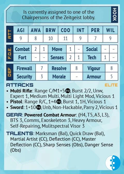 Infinity: Adversary Card Deck