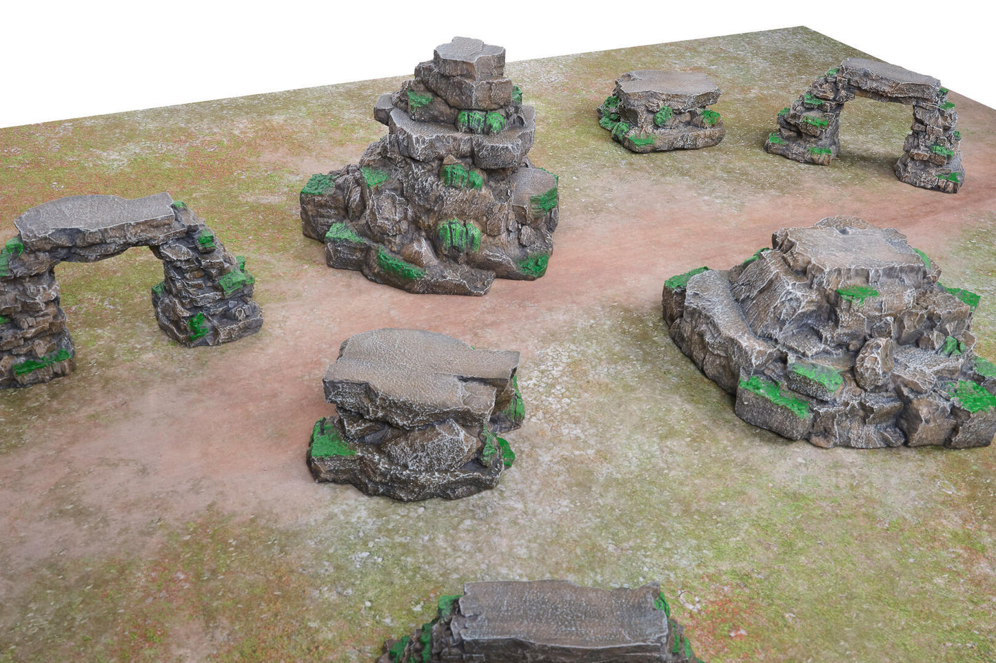 Grassy Rocks - Gamemat eu Pre-Painted Terrain
