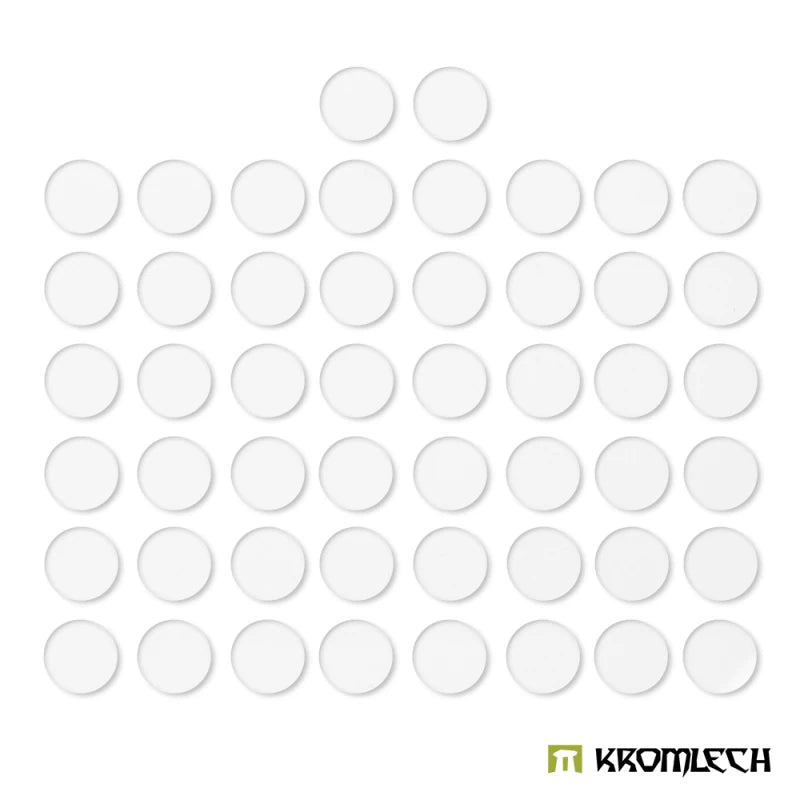 Kromlech Clear Acrylic Bases: Round 25mm