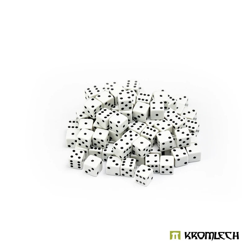 Kromlech Mini Battle Dice 100 White 7mm
