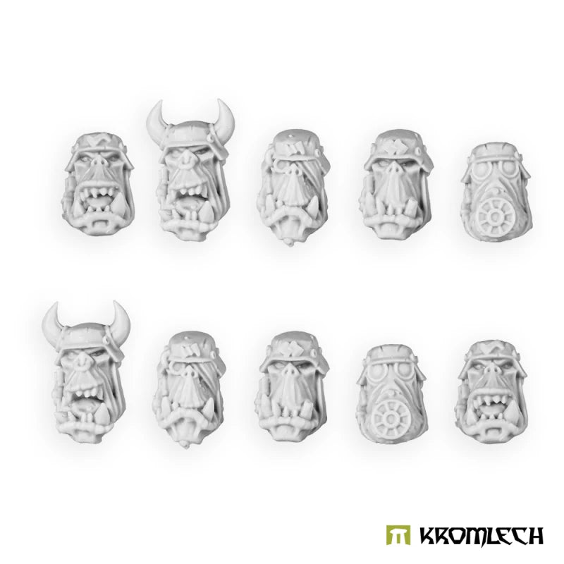 Kromlech Orc Greatcoat Korps Heads