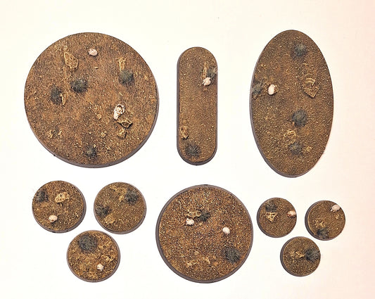 Badlands - Round - Battle ready Wargaming Bases - Different Sizes [PAINTED]