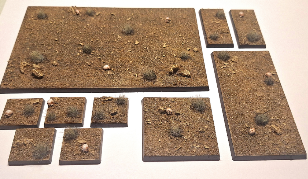Badlands - Square - Battle ready Wargaming Bases - Different Sizes [PAINTED]