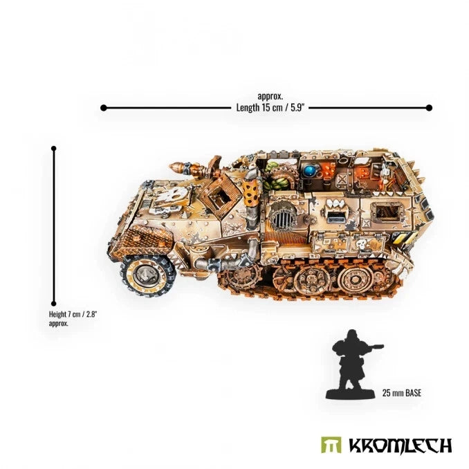 Kromlech Orc Headkrasha, Greatcoats Transporta Halftrakk