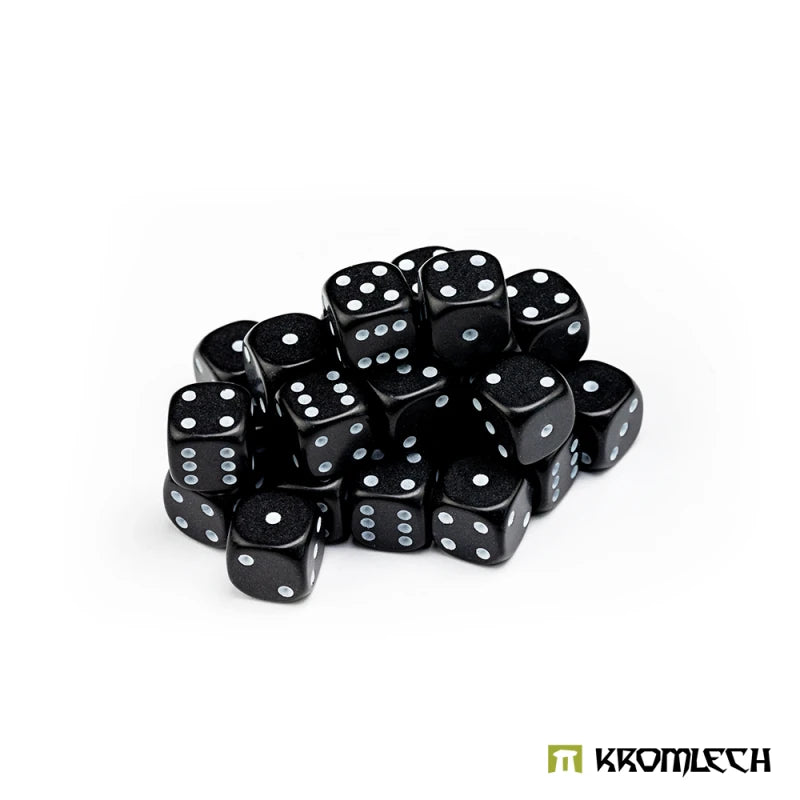 Kromlech Battle Dice 25 Black 12mm
