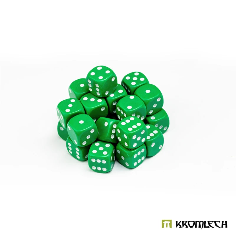 Kromlech Battle Dice 25 Green 12mm