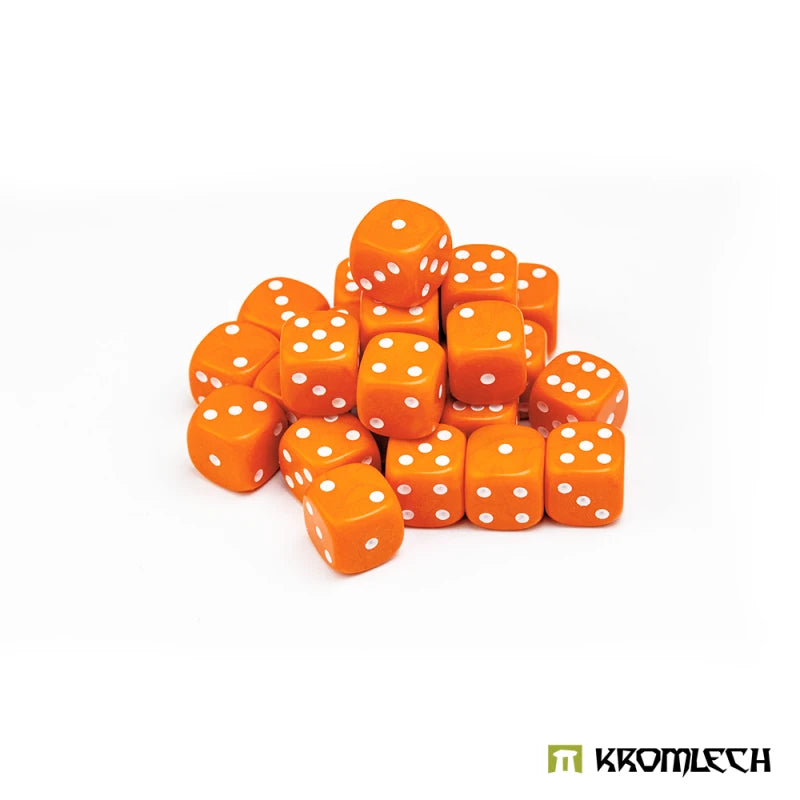 Kromlech Battle Dice 25 Orange 12mm