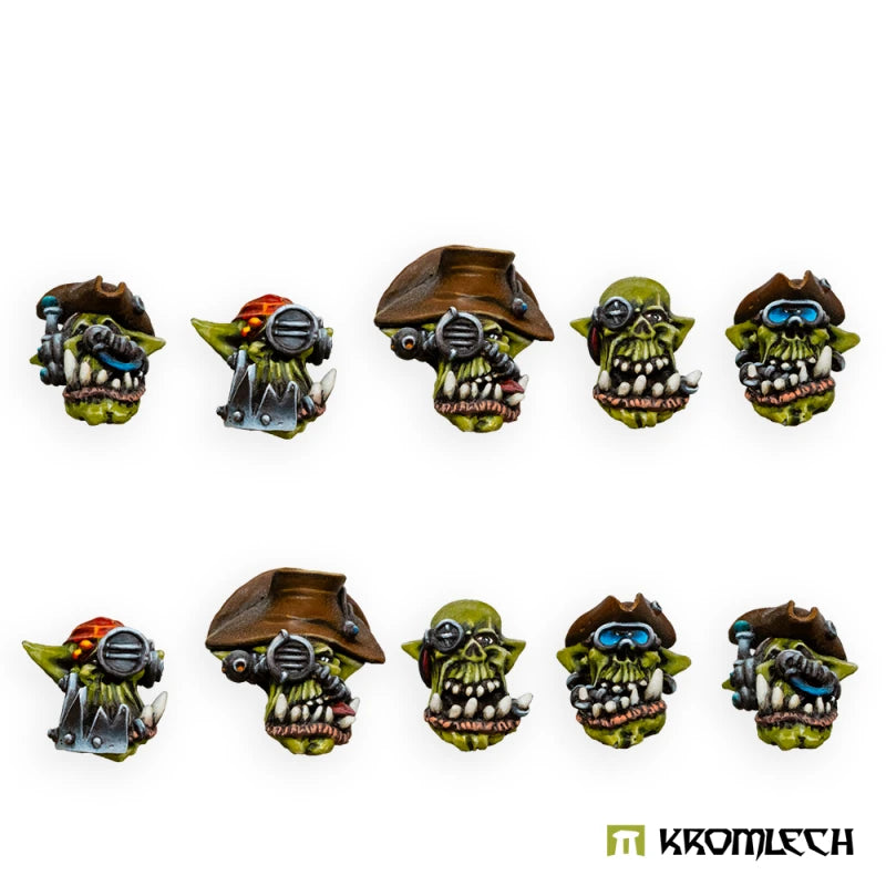 Kromlech Orc Cyber Pirates Heads