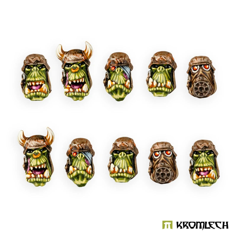 Kromlech Orc Greatcoat Korps Heads