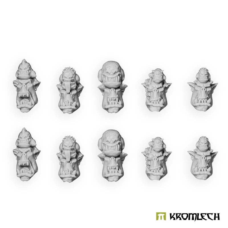 Kromlech Orc Heads in Gnaw Hats