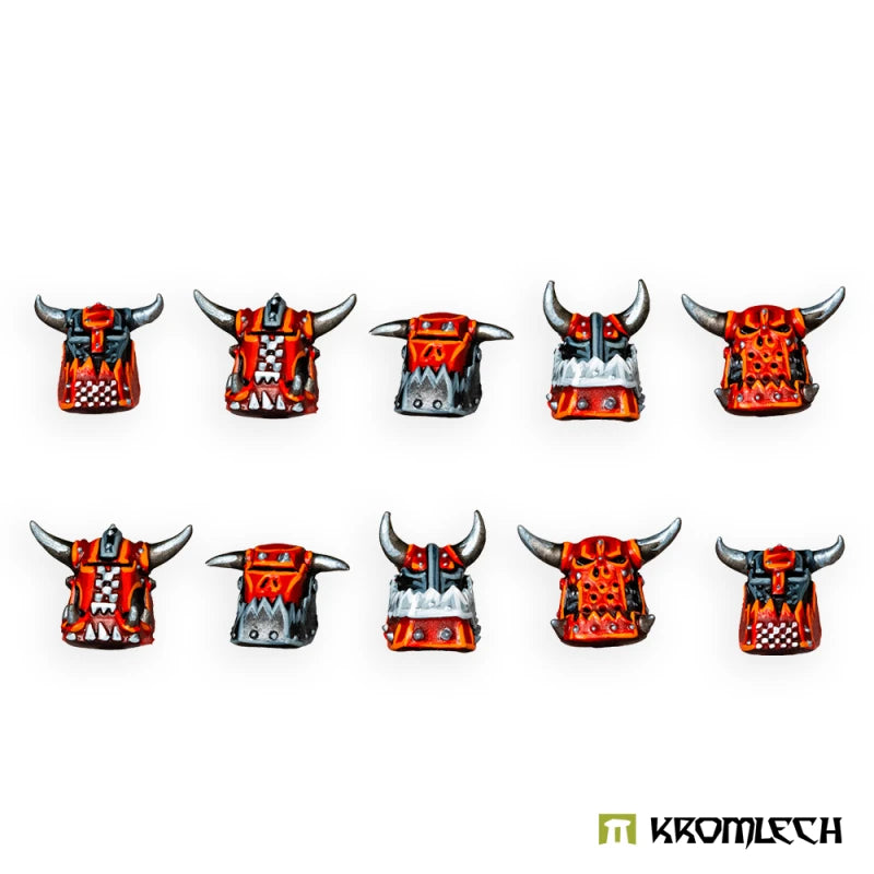 Kromlech Orc Heads in Iron Masks