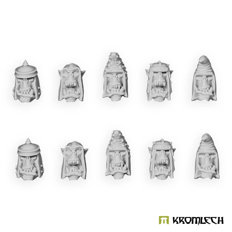Kromlech Orc Heads in Leather Caps
