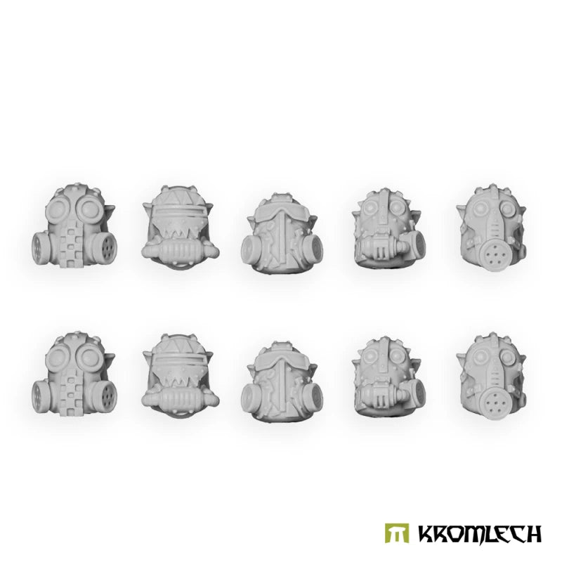 Kromlech Orc Heads in Steel Gasmasks