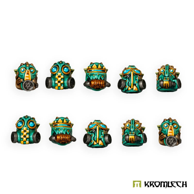 Kromlech Orc Heads in Steel Gasmasks
