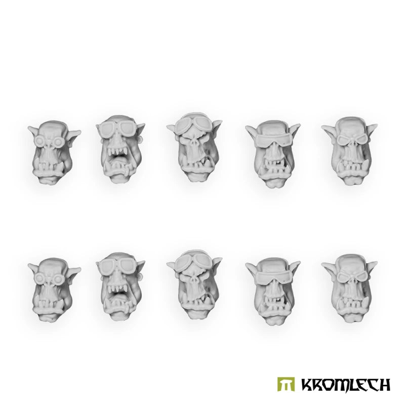 Kromlech Orc Heads with Goggles