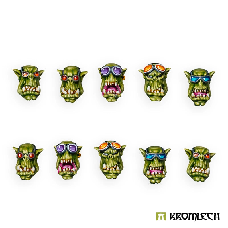 Kromlech Orc Heads with Goggles