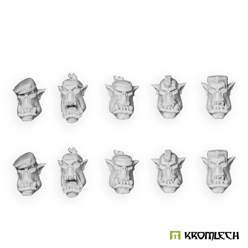 Kromlech Orc Jungle Kommando Heads