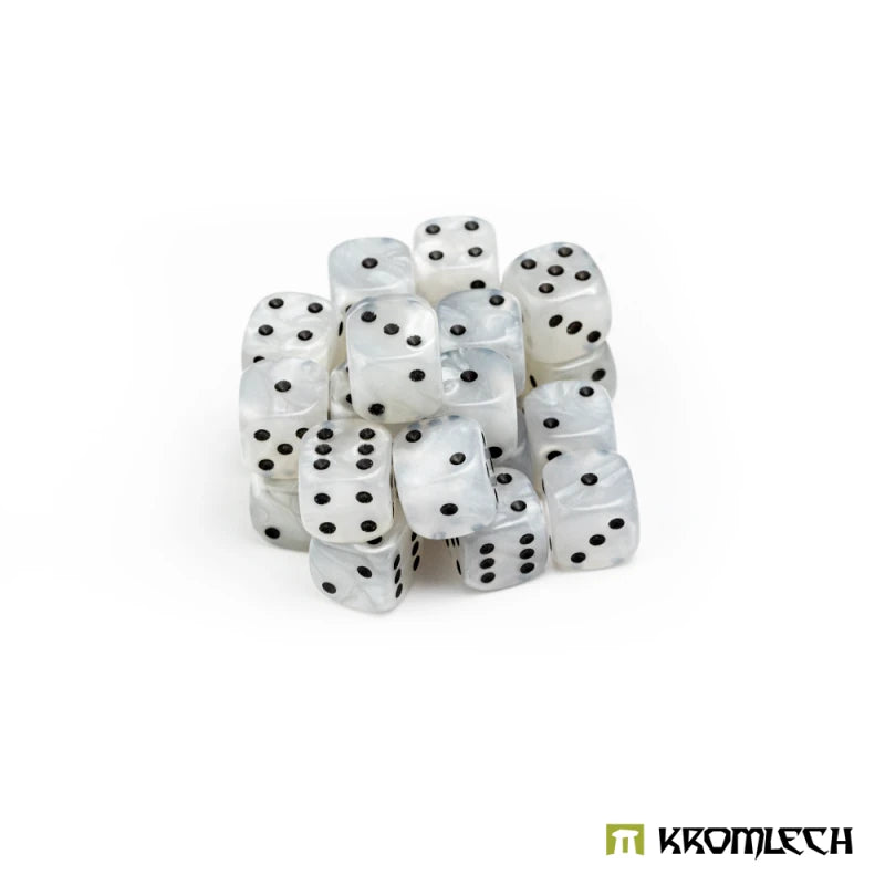 Kromlech Battle Dice 25 Pearl 12mm
