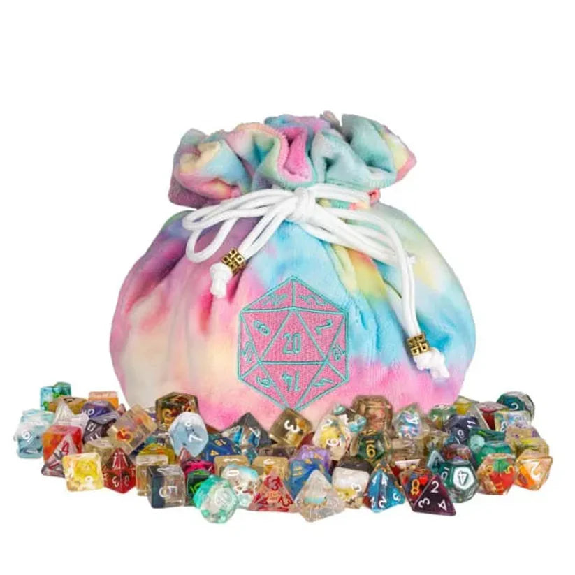 Velvet Vault | Super-Soft Large Dice Bag | Rainbow