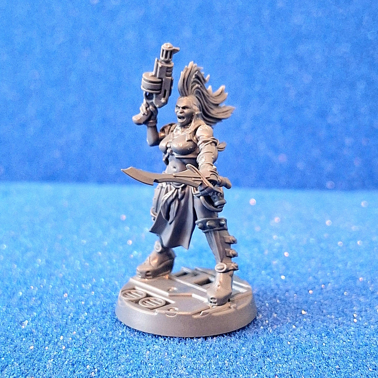 Necromunda Escher Ganger with Power Sword and Auto pistol