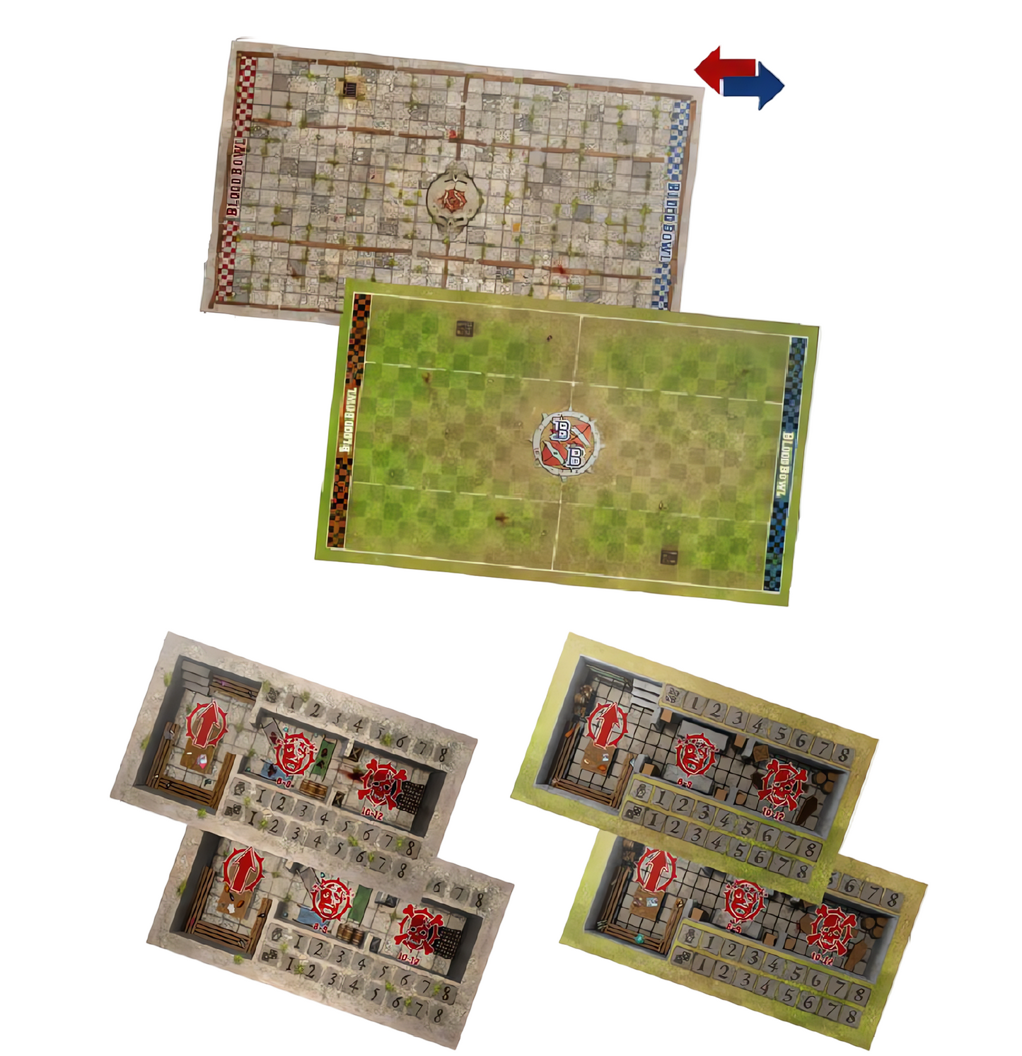 Blood Bowl 3rd Edition Pitch and Dugouts